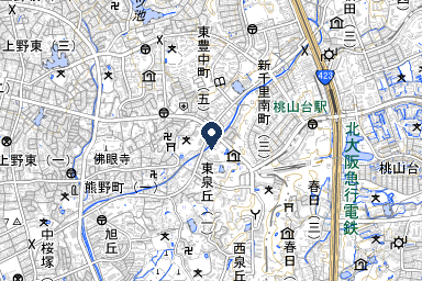 自由な家族葬 千の風 東豊中ホールの周辺地図