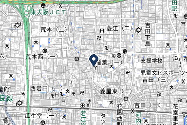 自由な家族葬 千の風 東大阪菱江ホールの周辺地図