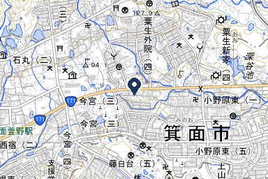 自由な家族葬 千の風 箕面ホールの周辺地図