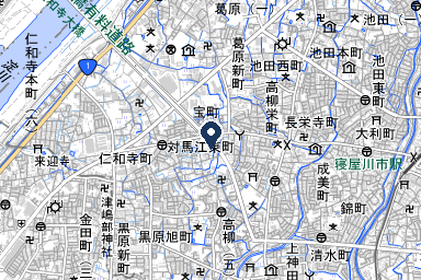 自由な家族葬 千の風 寝屋川西ホールの周辺地図