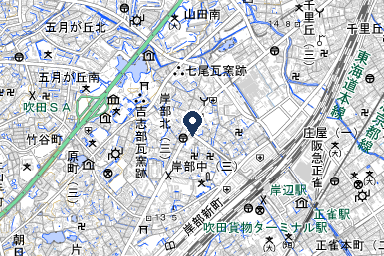 自由な家族葬 千の風 吹田ホールの周辺地図