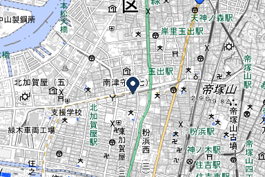 自由な家族葬 千の風 玉出ホールの周辺地図