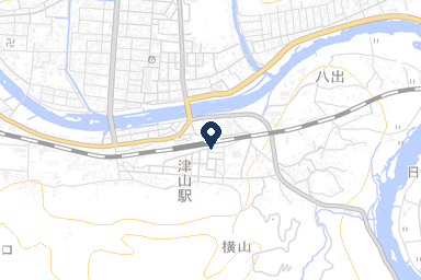 津山シティホールの周辺地図