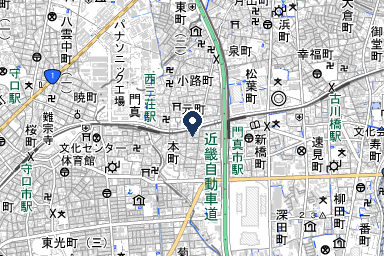 京阪西典礼会館の周辺地図