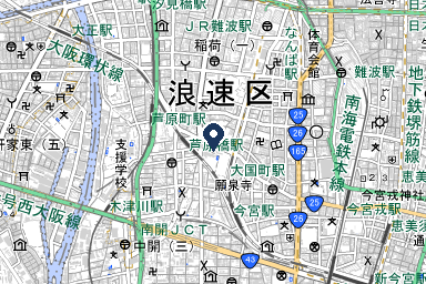 浪速典礼会館の周辺地図