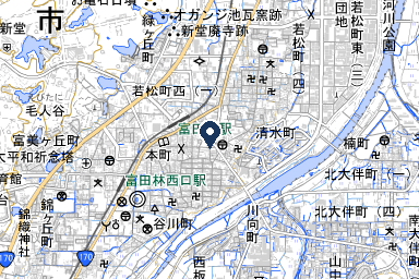 シティホール富田林の周辺地図