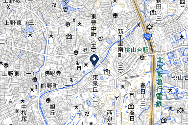 豊中ファミリーホールの周辺地図