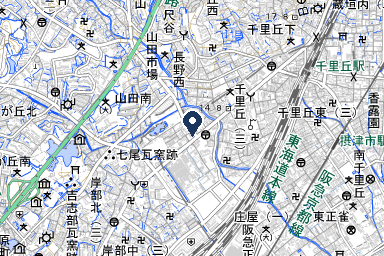 千里丘ファミリーホールの周辺地図