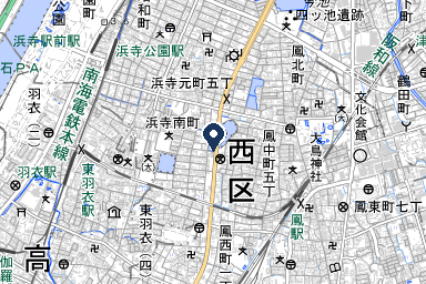 堺浜寺ファミリーホールの周辺地図