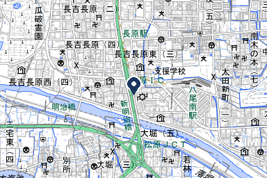 平野中央メモリアルホールの周辺地図