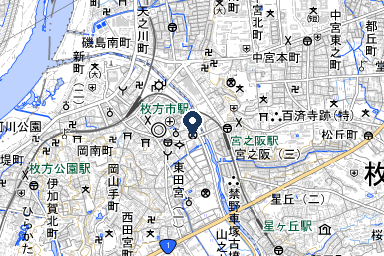 フローラルホール枚方会館の周辺地図