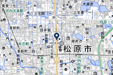 松原田井城仏光殿 家族葬ホールの周辺地図