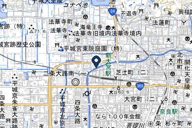 家族葬のファミーユ 奈良新大宮ホールの周辺地図