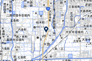 家族葬のファミーユ 奈良柏木ホールの周辺地図