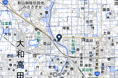 シティホール大和高田の周辺地図