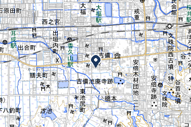 南都メモリアルきびホールの周辺地図