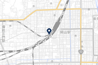 岡山駅前ホールの周辺地図