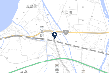 安来メモリアルホールの周辺地図