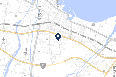 ファミリーホール三本松の周辺地図