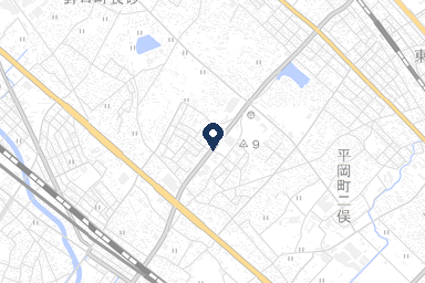 平岡一色やわらぎホールの周辺地図