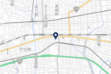 クレリ西宮ホールの周辺地図