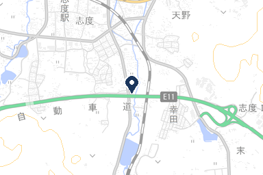 ピースフルホールの周辺地図