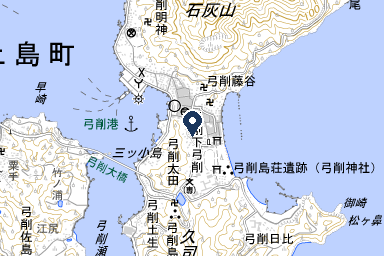 せとうち交流館（弓削離島体験滞在交流施設）の周辺地図