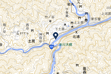 上土居地区多目的集会施設の周辺地図
